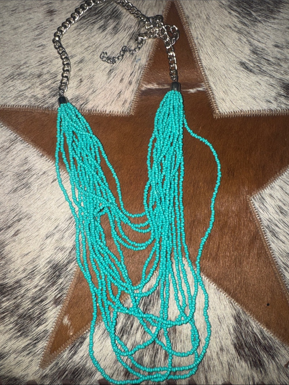 Turquoise Multi-Strand Beaded Necklace - Women Jewelry